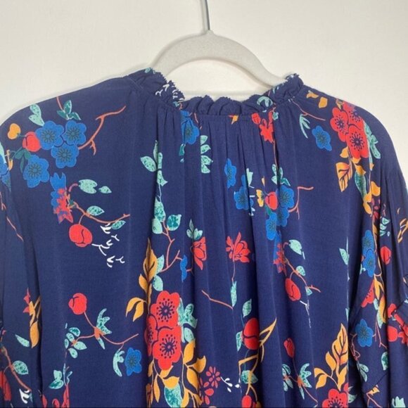 Sea New York Floral Print Ruffle Collar Mari Top Blouse 6 - Picture 8 of 12